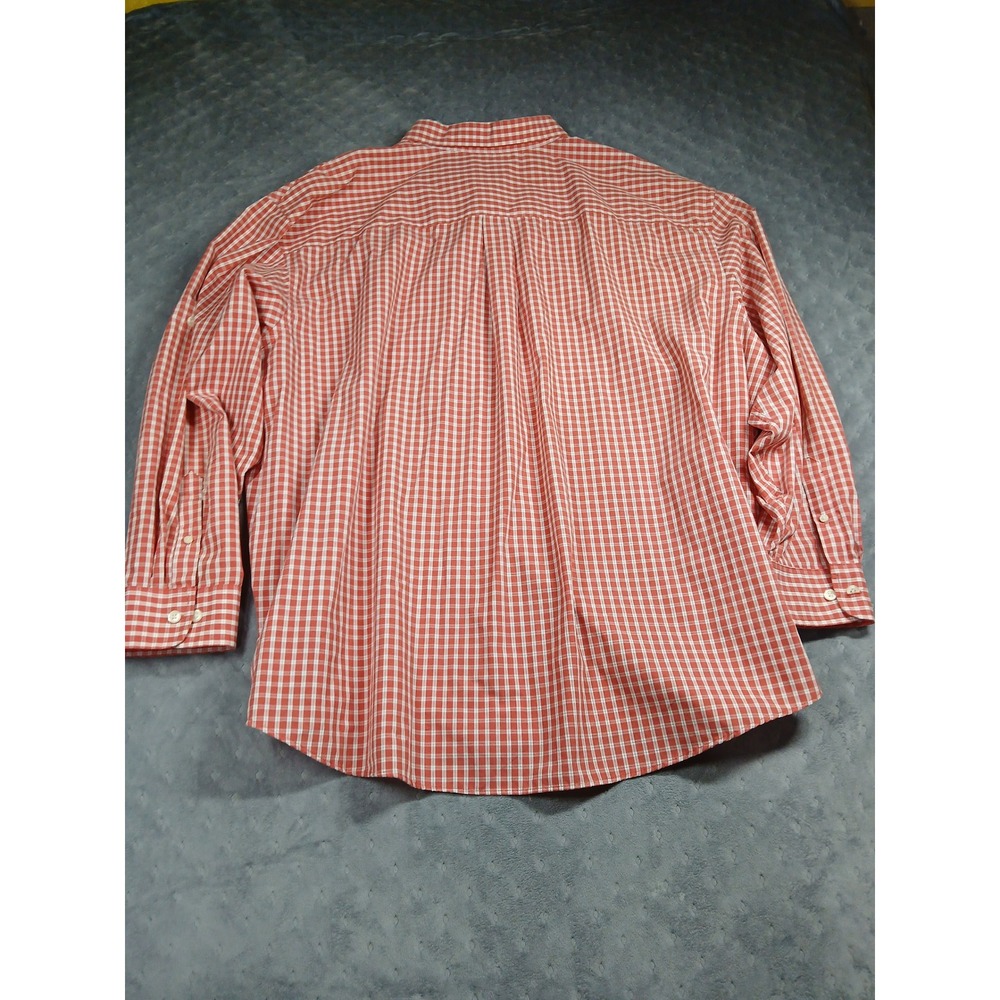 Arrow USA 1851 Mens 4XL Red White Gingham Check Long Sleeve Button Down Shirt - Picture 10 of 10